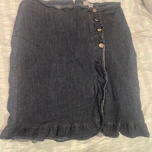 B & Lu Stretch denim skirt fits like a 16/18W